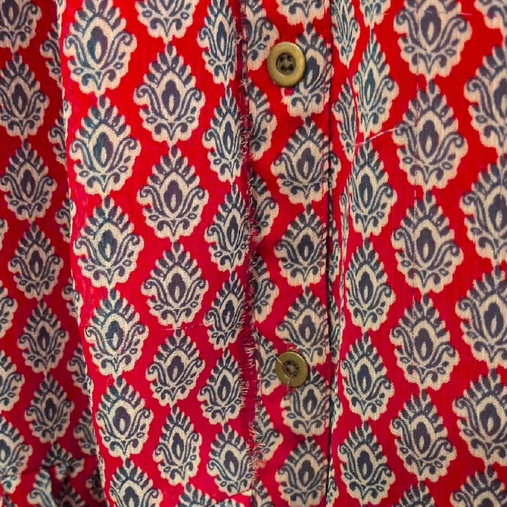 Banana Republic Sleeveless Pink Geometric Maxi Dress - Picture 7 of 8